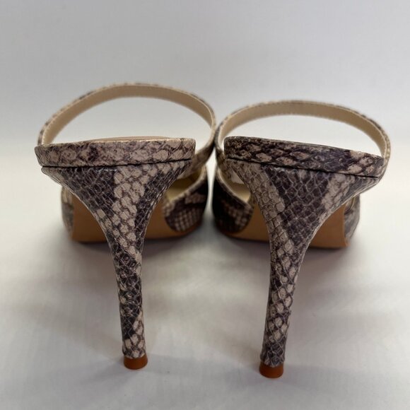 Dolce Vita  Kanika Heels Size 9.5 Sand Snake Embossed Leather Pointed Toe - Picture 4 of 16